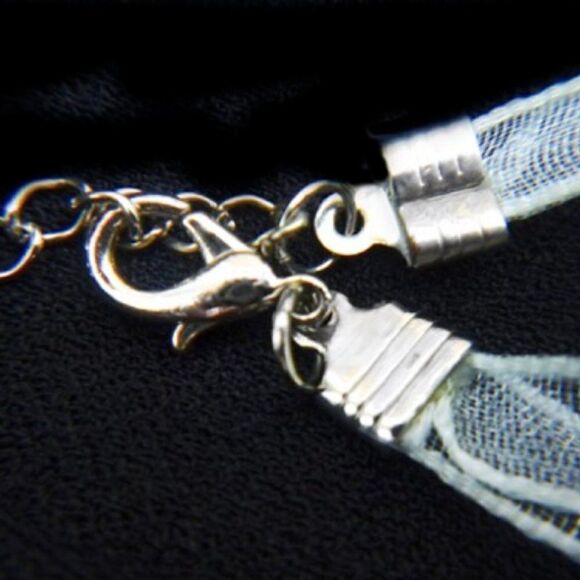 FRENCH HAND WIRED GLASS BEAD FLORAL NECKLACE - Picture 5 of 12